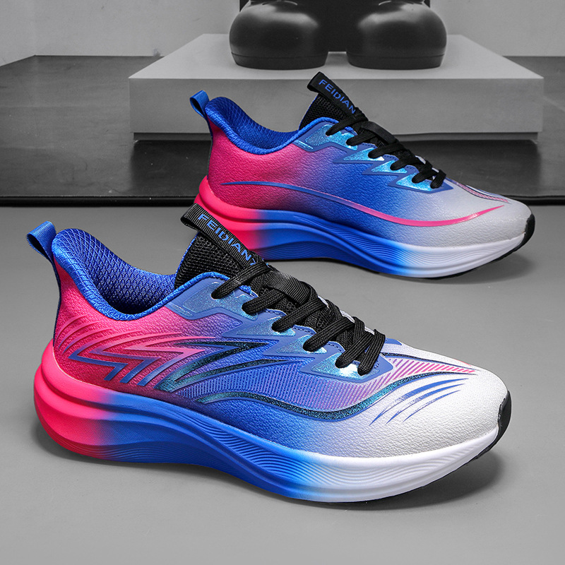 2024 nuevas parejas de moda nocturna zapatillas de deporte transfronterizas palomitas de maíz soleas grandes fricción sonora zapatillas deportivas para correr