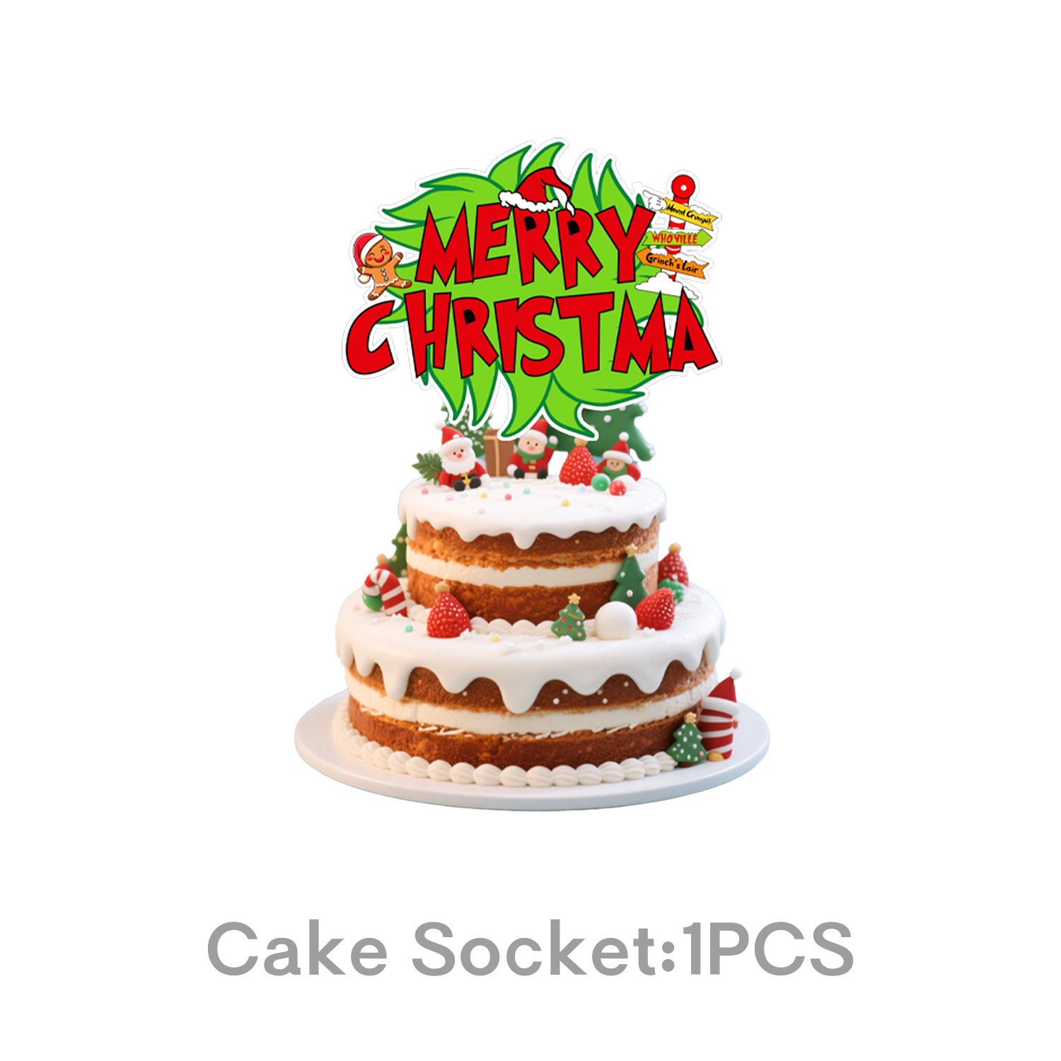 Nuevo tema transfronterizo de Navidad Grinch cubiertos de fiesta de cumpleaños bandeja de papel desechable toallas de mesa decoración banner