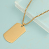 Trend pendant stainless steel hip-hop style engraved, necklace, wholesale