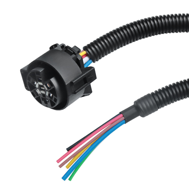 Wholesale 7-pin trailer harness for specialized vehicles, 7-core trailer plug wire connection box power cord, 16 inches