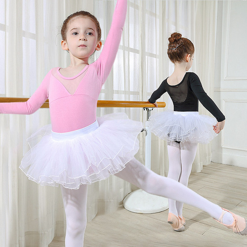 Children's dance costumes, girls' practice uniforms, short-sleeved posture dresses, ballet skirts for young children, Chinese dance dresses