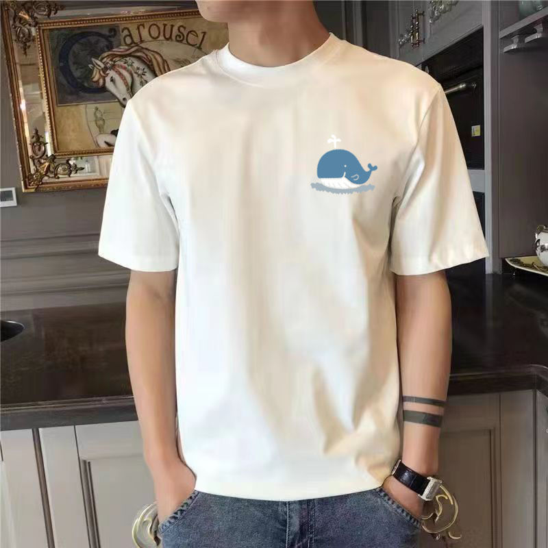 Spring and summer men's short-sleeved T-shirt young and middle-aged fashion half-sleeved T-shirt summer base shirt men's small T-shirt 1/2