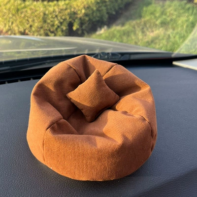 Suitable for Labubu Simple, Cute, and Fun Car Toys, Lazy Sofa Set, Doll Sofa (Car ornaments) - 151512-brown-beanbag-chair