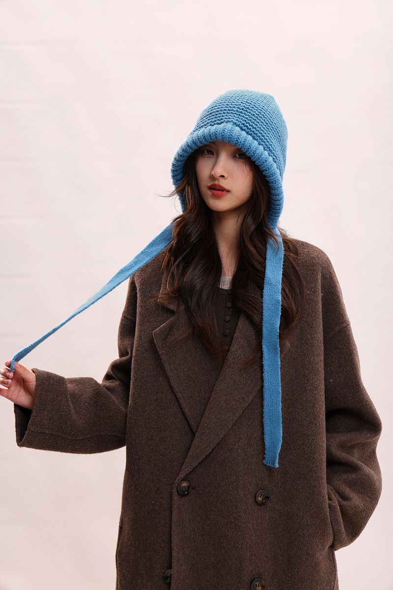 Version coréenne du nouveau bonnet tricoté en peluche pour enfants, protection des oreilles, chaud et polyvalent, couleur mixte, automne et hiver_voghion.com