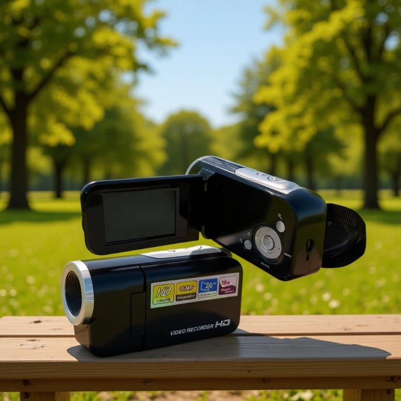 Cross-Border High-Definition Handheld Dv Home Digital Camcorder Handheld Flip-Top Camera Student Party Campus Retro