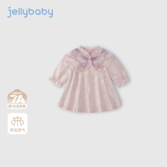 [7A抗菌]女童连衣裙新款秋季宝宝周岁礼服裙女小童中国风儿童裙子