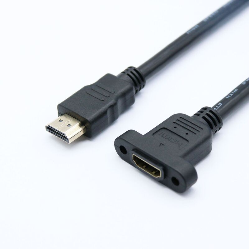 HDMI male-to-female extension cord with ears with screw holes can fix HDMI male-to-female extension cord 1080p HDMI male-to-female extension cord with ears with screw holes can fix HDMI male-to-female extension cord 1080p