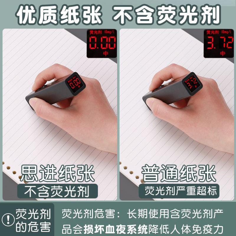 Sijin de hojas sueltas de reemplazo al por mayor de hojas sueltas de papel de 30 agujeros extraíble engrosado de doble cara horizontal cuaderno de hojas sueltas núcleo interno