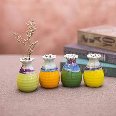 景徳鎮クリエイティブセラミック小さな花瓶リビングルームコーヒーテーブルフラワーアレンジメント造花家の装飾ミニ小さな新鮮な装飾品