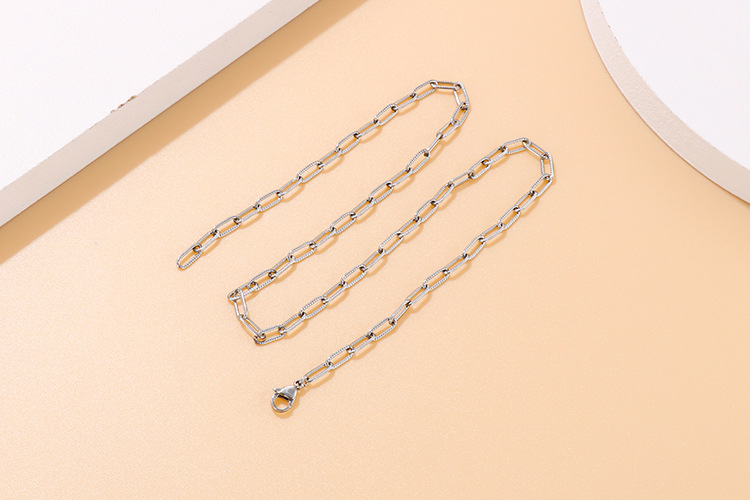 new fashion simple thick chain paper clip chain bracelet set wholesale nihaojewelry