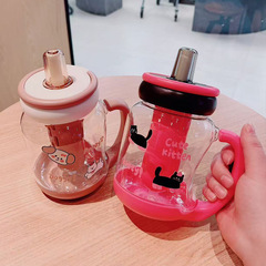 大容量ストローのプラスチックの杯の女子学生の2025新型の高い顔の値の大きいサイズの泡の杯の巨無覇の事務室のコップ