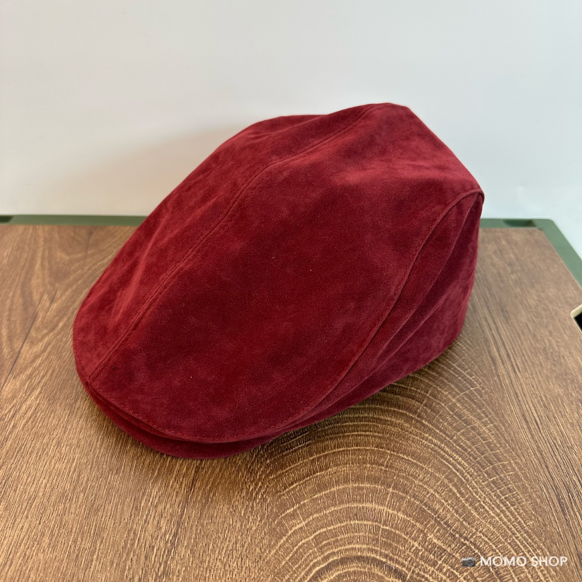 Solid Suede Forward Cap - Burgundy
