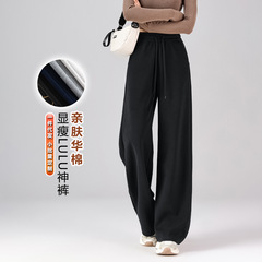 2025春秋冬新款窄版运动裤显瘦小个子高腰卫裤直筒休闲裤女