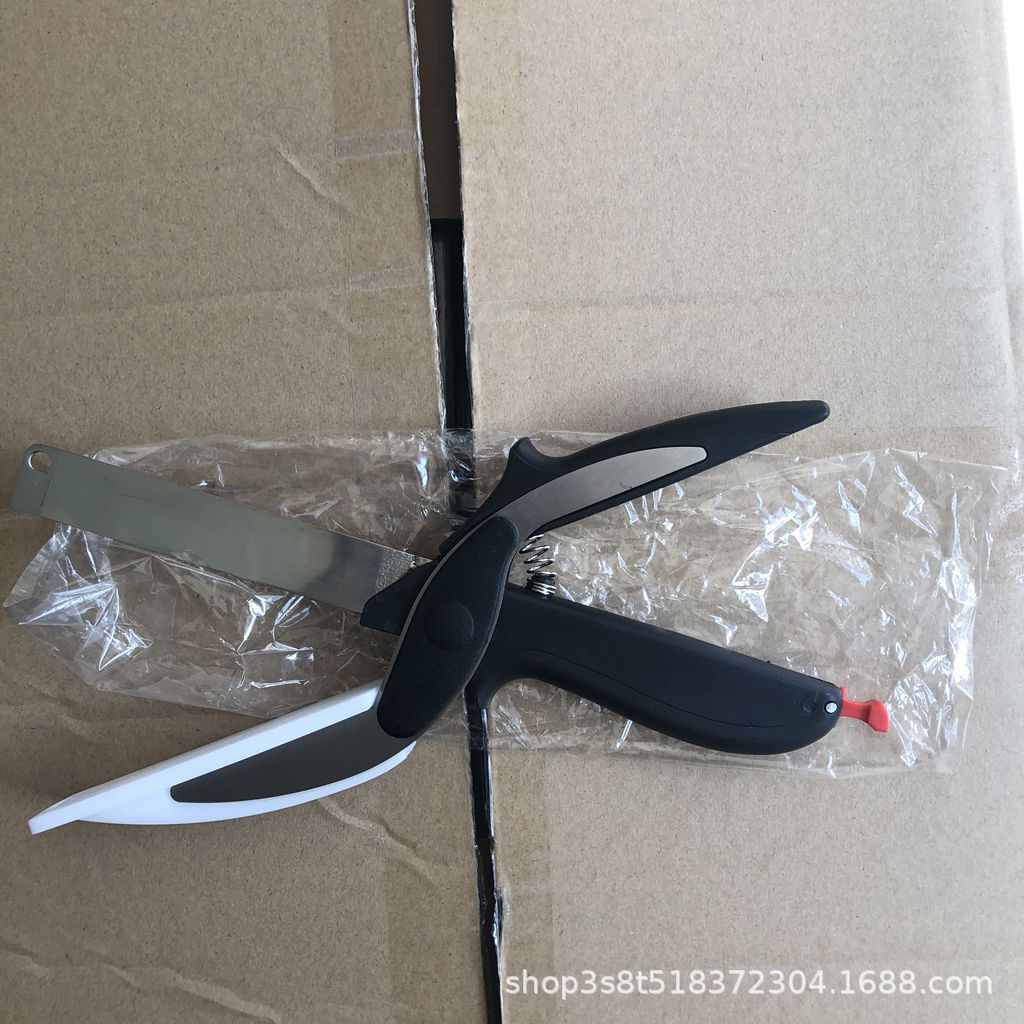 Corte de tablero tijeras de acampamiento tijeras de verduras multifuncional tijeras de cocina multifuncional al aire libre 2 en 1