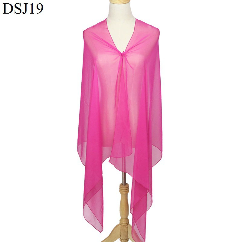 Gradient chiffon long scarf, soft drape stole, 180×70 cm, lightweight