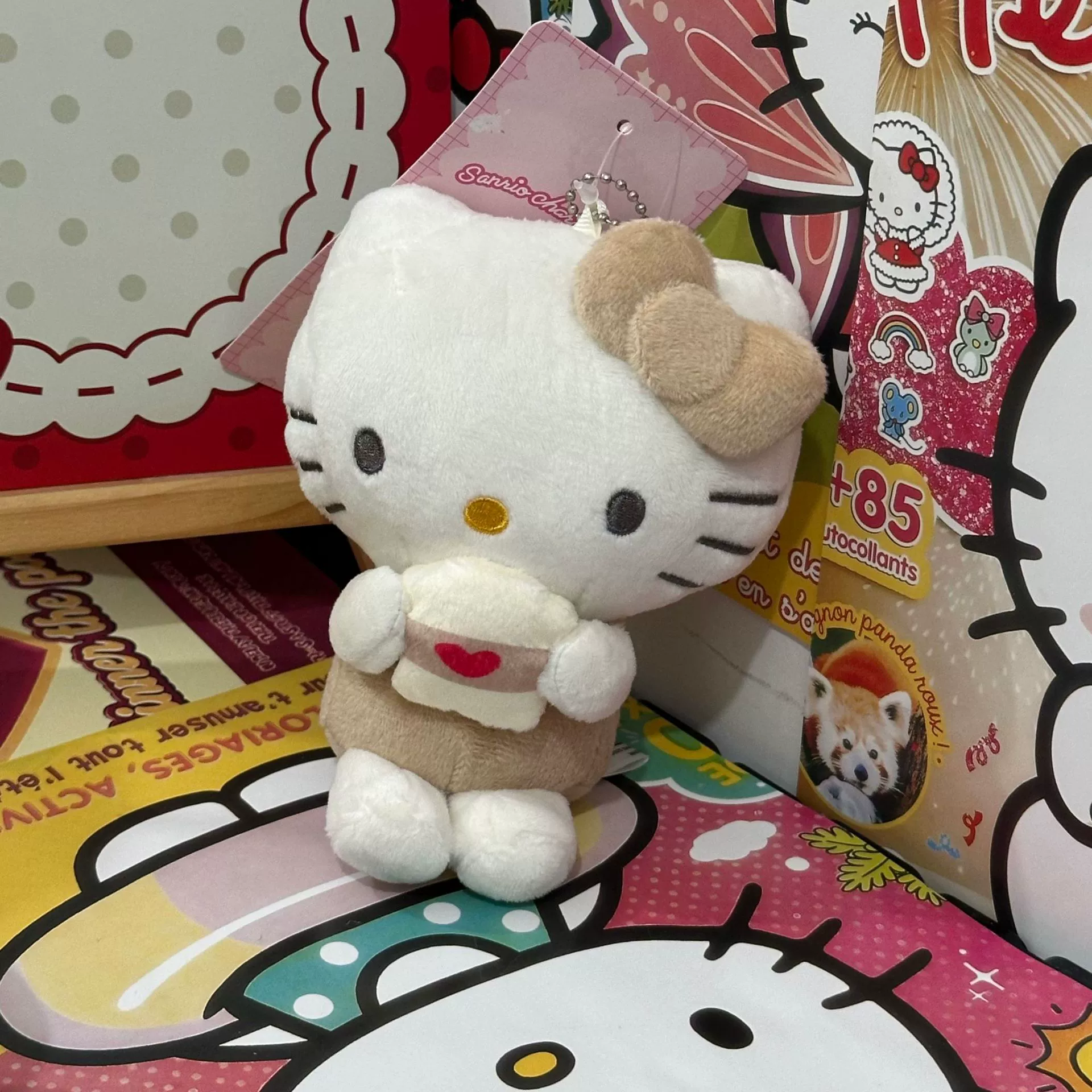 Плюшевый брелок-подвеска Hello Kitty, милый кукольный брелок для сумки, 11 см, легкий и прочный