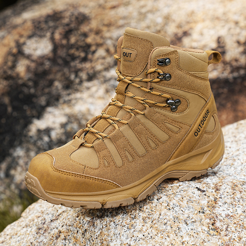 Botas militares, zapatos de combate transfronterizos para hombres, zapatos de entrenamiento de campo, zapatos de montaña, zapatos de senderismo transfronterizos