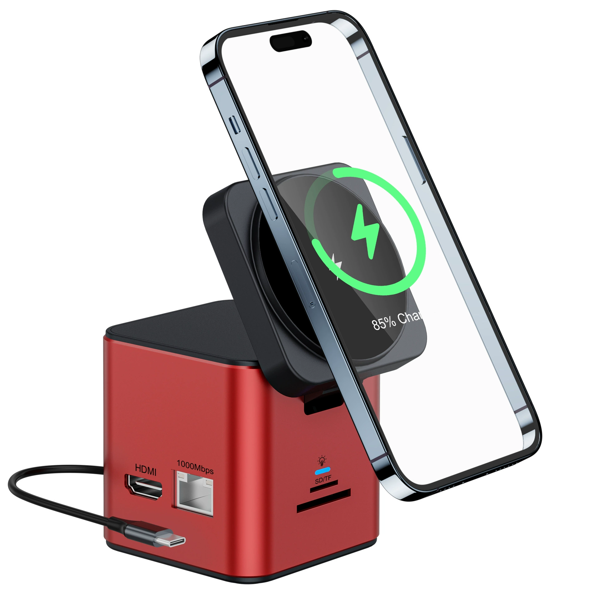 Новый многофункциональный девяти-в-одном расширение док-беспроводное зарядное устройство для наушников Apple Phone 12-15