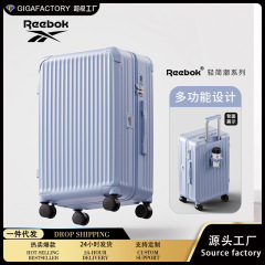 Reebok锐步行李箱女20登机箱轻便大容量24轻音万向轮旅行箱拉杆箱