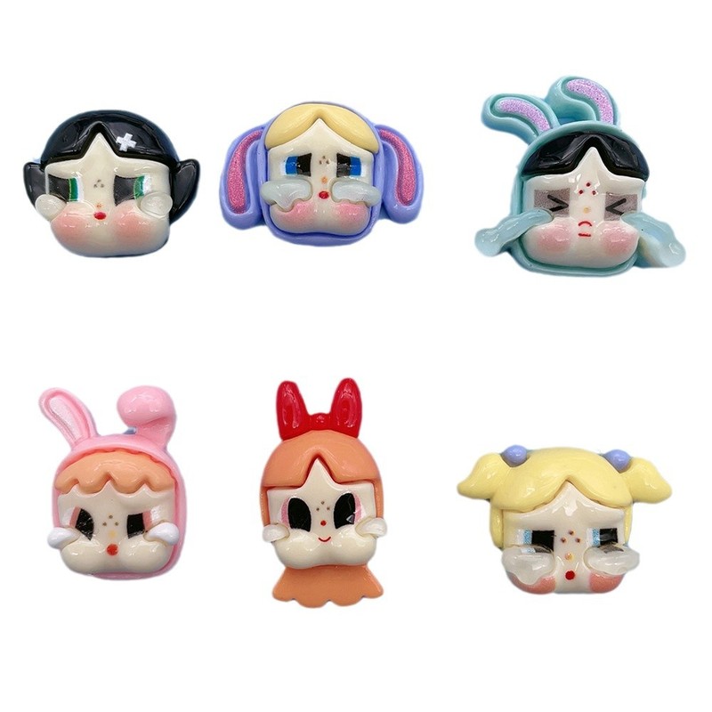 新商品の明るい顔の泣いている子供の女の子の樹脂の部品のdiyクリームのゴムの携帯の箱のコップの靴の服のアクセサリの部品|undefined