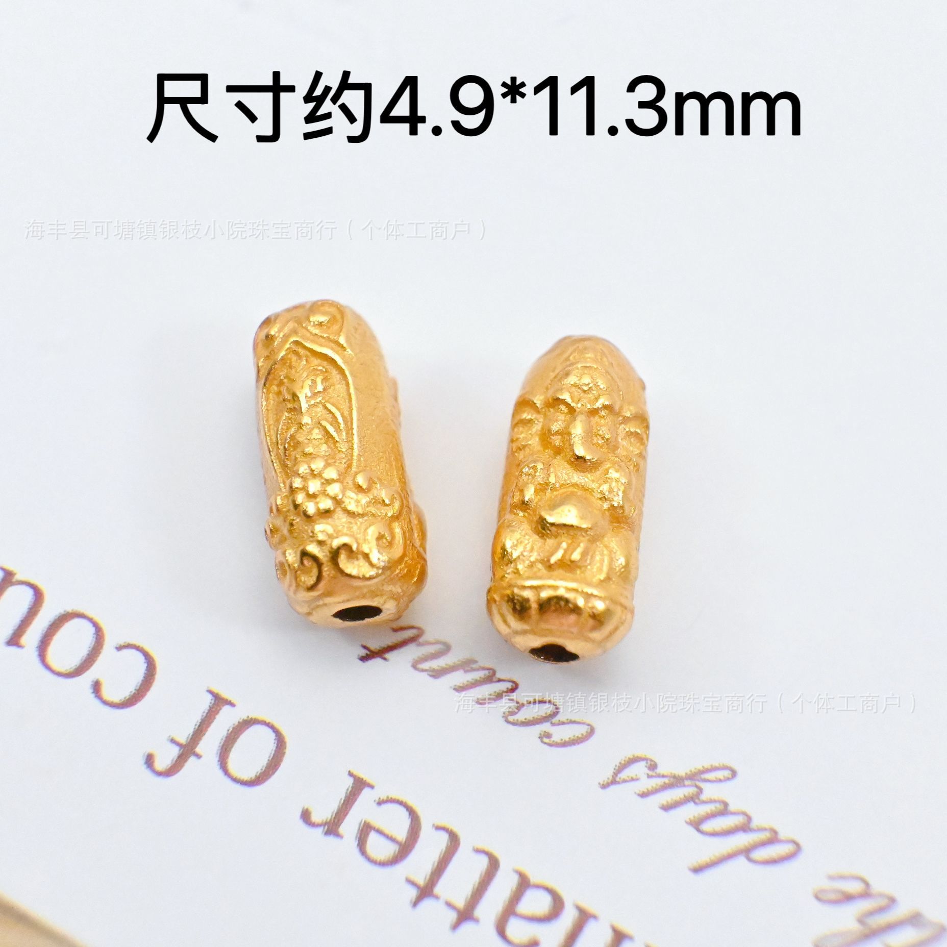S925 Silver Ancient Gold DIY Through-Hole Accessories Cut Out Gourd Spacer Bead Pendant Lifting Braided Bracelet Necklace Accessories