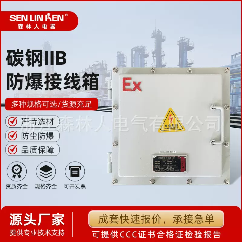 碳钢IIB防爆接线箱控制箱接线箱空箱触摸屏仪表配电箱端子监控箱