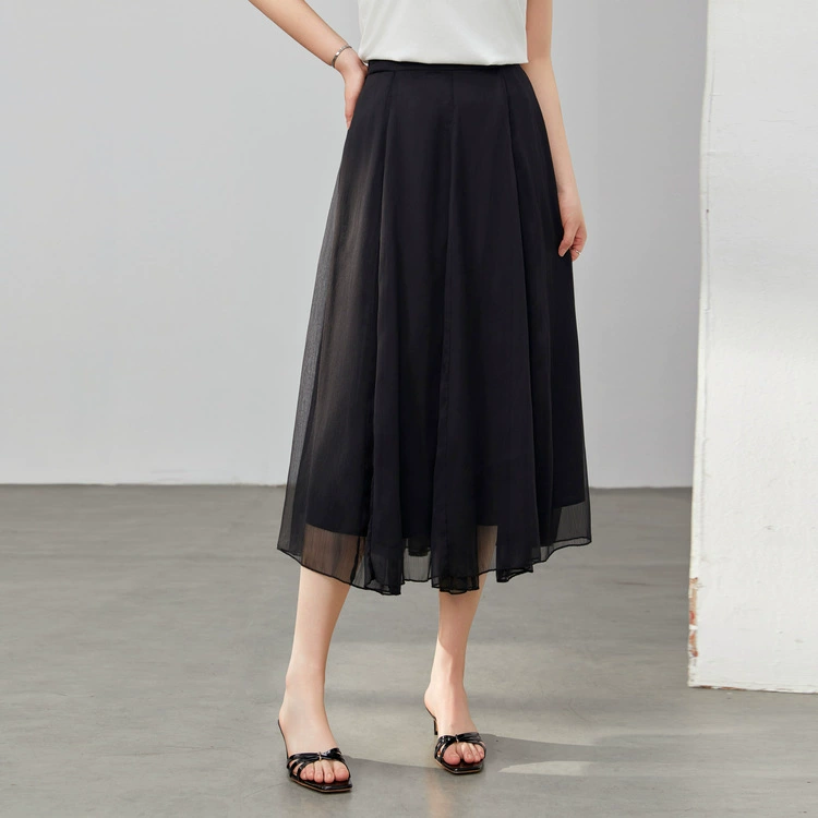 [Нежный стиль, элегантная, удобная и универсальная юбка] Тонкая и красивая женская одежда больших размеров, толстая мм, лето 2025, новый стиль