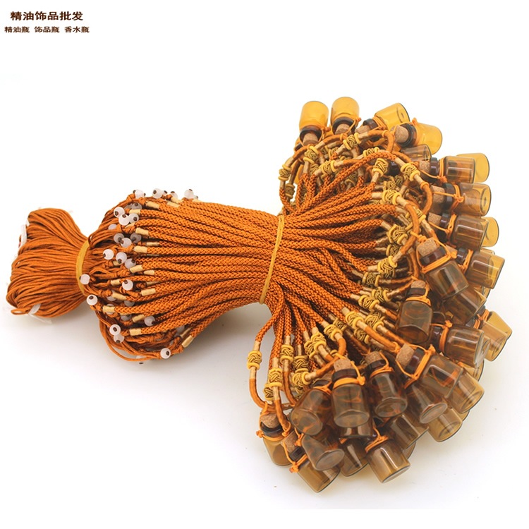 精油饰品网2ml茶色瓶土黄色双扣绳直绑项链1.jpg