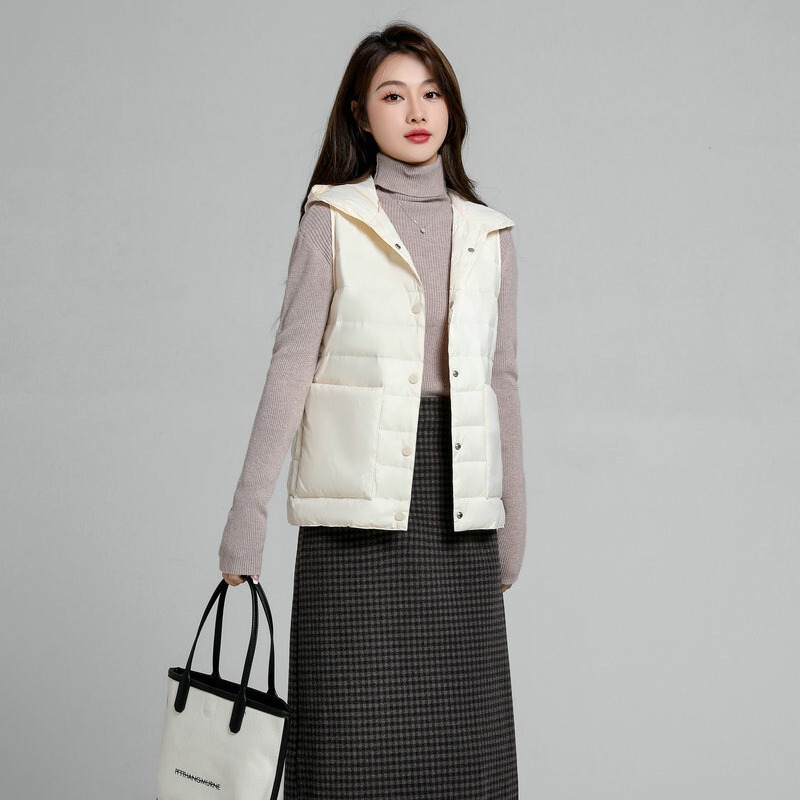 Big goods in stock new women's fashion down vest sleeveless hooded fashion down jacket vest liner warm Big goods in stock new women's fashion down vest sleeveless hooded fashion down jacket vest liner warm