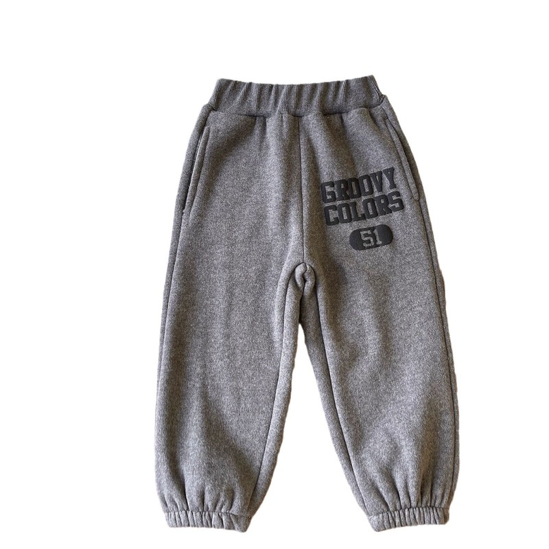 【現物】日系児童服中古DD児童アルファベットプリントとベルベットの厚いズボンのズボン|undefined