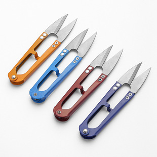 Factory wholesale Hu Yi knife yarn scissors household handmade small scissors industrial U-shaped spring yarn scissors cross stitch thread scissors