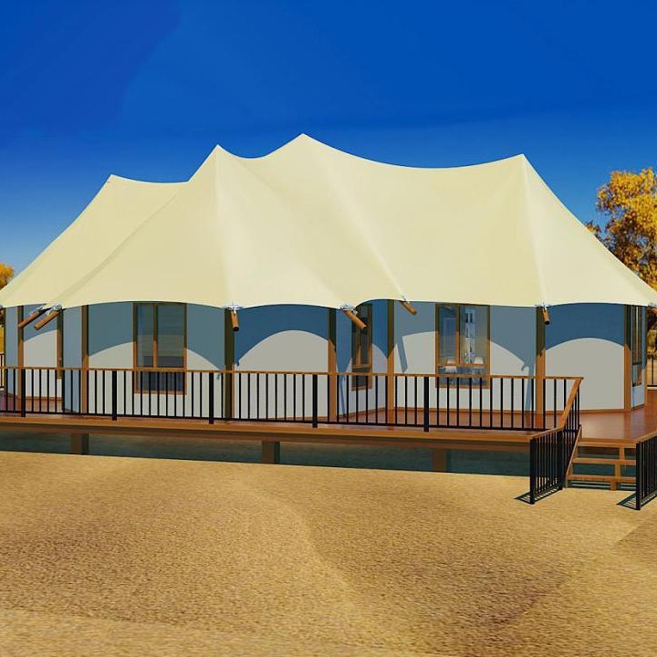 Campamento temático salvaje tienda de lujo hotel un dormitorio una sala de estar 60 metros cuadrados baño independiente con decoración de lujo