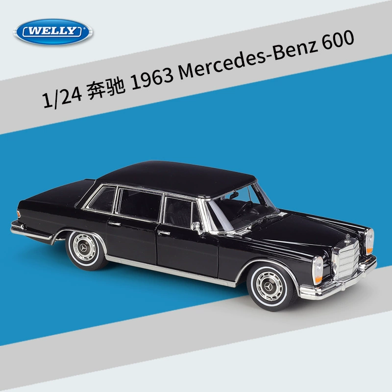 WELLY Willi 1:24 Mercedes -Benz 1963mercedes Benz 600 имитационная сплавная готовая модель автомобиля
