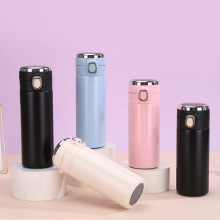 304不锈钢真空保温杯智能显示温度迷你豌豆杯高颜值弹跳盖口袋杯