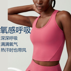跨境网球服背心女大码带胸垫瑜伽健身跑步运动内衣羽毛球上衣服饰
