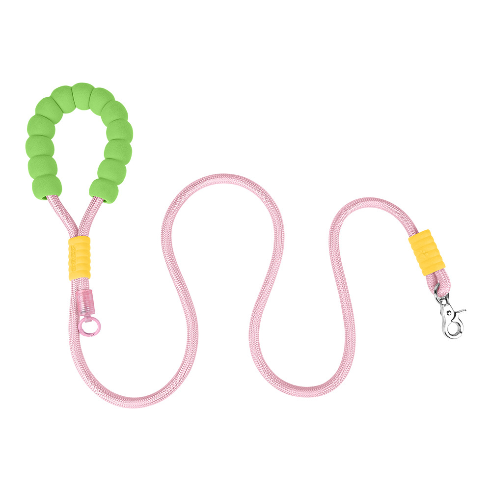 Cuerdas de tracción de dopamina de color se pueden colgar bolsas de mierda de perro cómodas espuma agarre cuerda de perro de montaña resistente al desgaste para caminar cuerda de perro