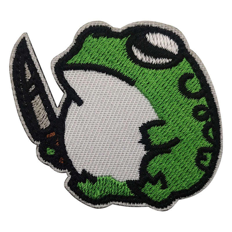 Taifeng lindo animal de dibujos animados con cuchillo gato pato ganso bordado táctico tela insignia de velcro insignia de moral