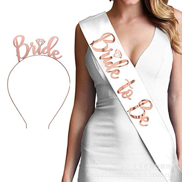 Amazon Singles Party Bride to be Shoulder Band Hairband Set Bridal Party Band Headset