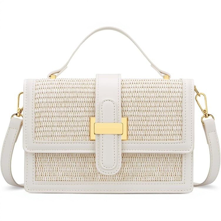 Amazon's New Woven Small Square Bag for Women, Simple and High-End, Single Shoulder Crossbody Bag, Beach Bag, Straw Bag, Bamboo Bag Amazon's New Woven Small Square Bag for Women, Simple and High-End, Single Shoulder Crossbody Bag, Beach Bag, Straw Bag, Bamboo Bag