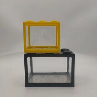 Large Building Block Fish Tank Acrylic Transparent Building Block Betta Fish Tank Goldfish Tank Desktop Creative Plastic Betta Box Dropshipping