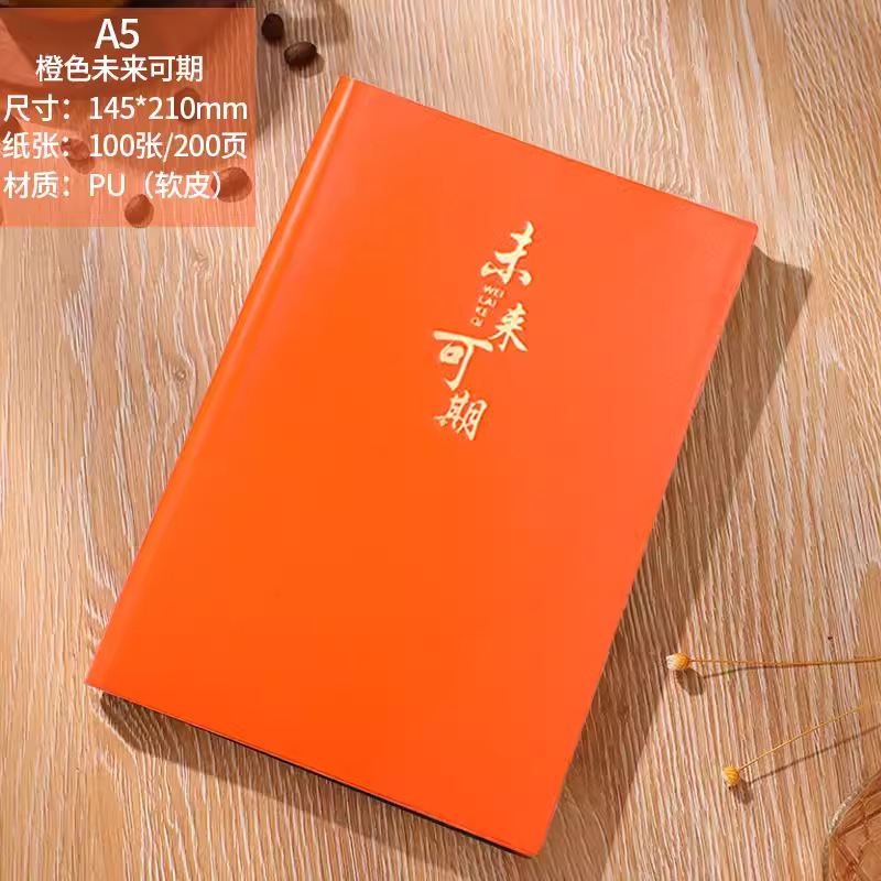 Cuaderno con Estampado Dorado, Logotipo Personalizable, Juego de Caja de Regalo, Oficina de Negocios Corporativa, Bloc de Notas A5 de Estilo Chino, Diseño Simple.