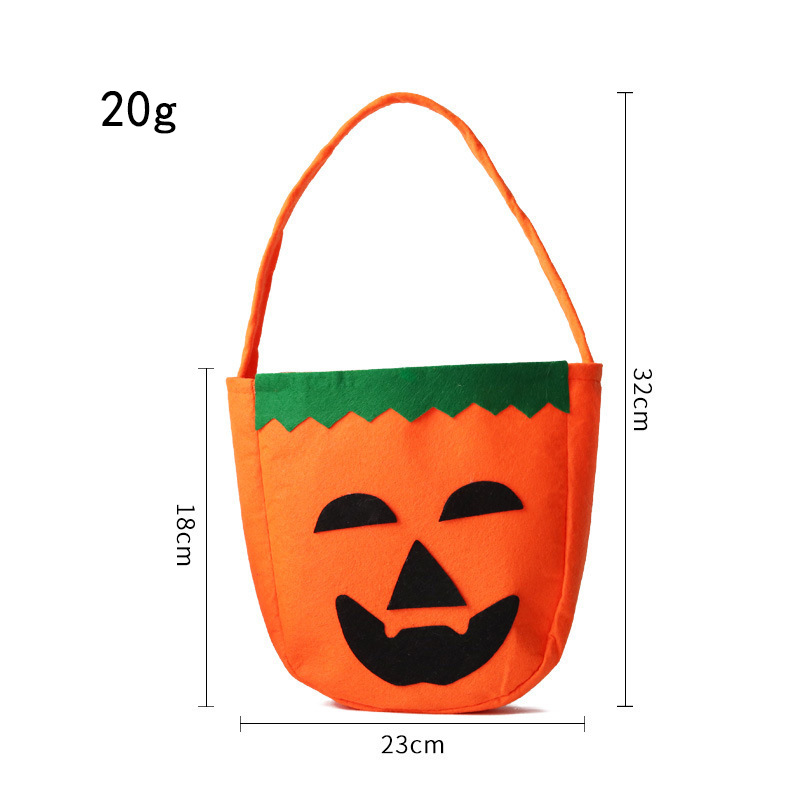 Bolsas de calabaza transfronterizas de Halloween bolsas de tela no tejida bolsas de dulces de Halloween bolsas de calabaza de mano