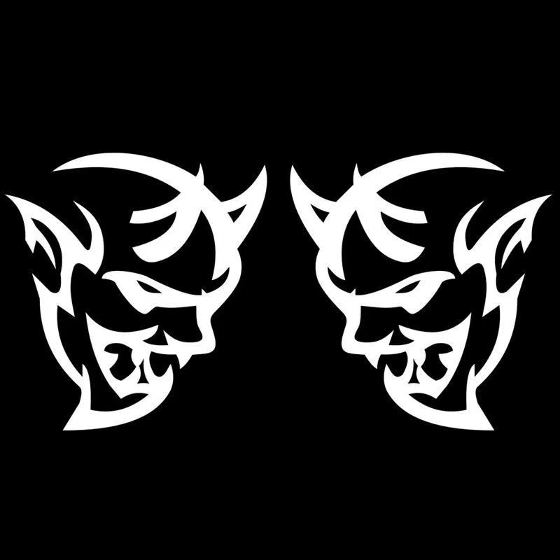 A형 흰색 악마 머리 10*10CM 쌍