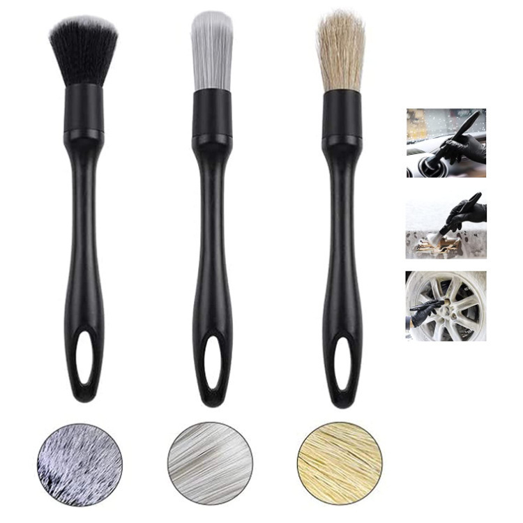 Car details brush 3-piece set gap brush car wash brush wheel hub cleaning brush car wash brush cleaning suit