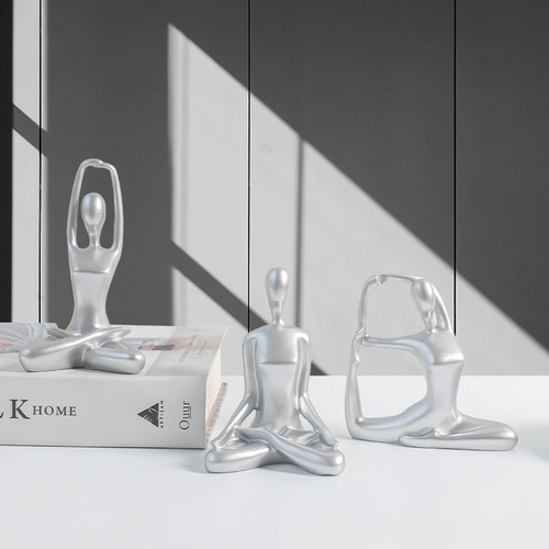 Light Luxury Abstract Yoga Character Desktop Craft Sample Room Bookshelf Coffee Table Bedroom Bedside Cabinet Creative Ornament