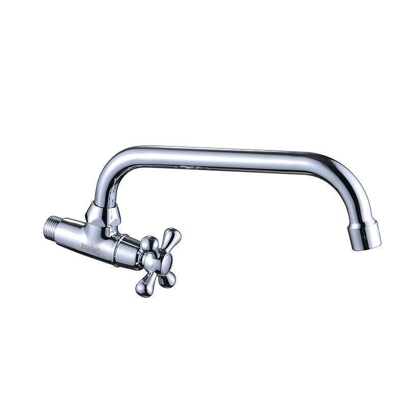 Grifos de cocina de venta caliente de fábrica de lavabo de lavandería sinodía balcón en la pared grifos universales tipo horizontal image 5