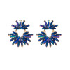 Accessory, metal advanced earrings, wholesale, European style, diamond encrusted, high-quality style