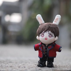 明星娃衣湖南衛視番茄台跨年紅野子套裝20cm娃衣紅色西裝明星同款