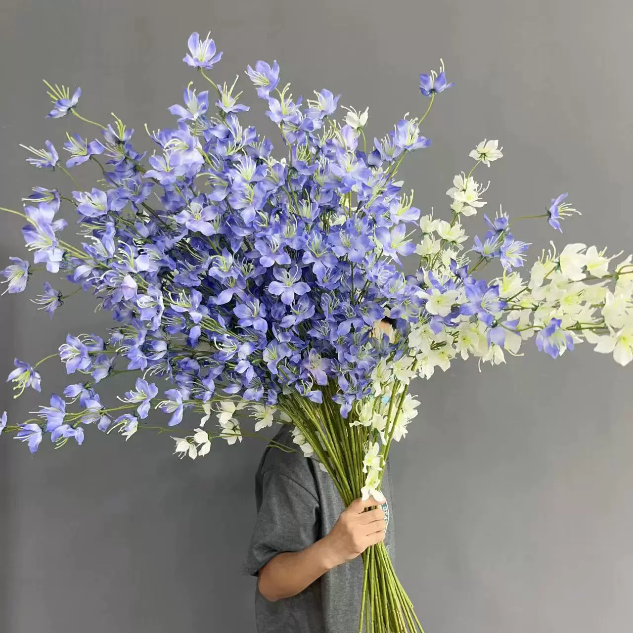 莫奈花园挑高仿真花晚香玉小玉兰路引花排背景拍摄道具欧式装饰