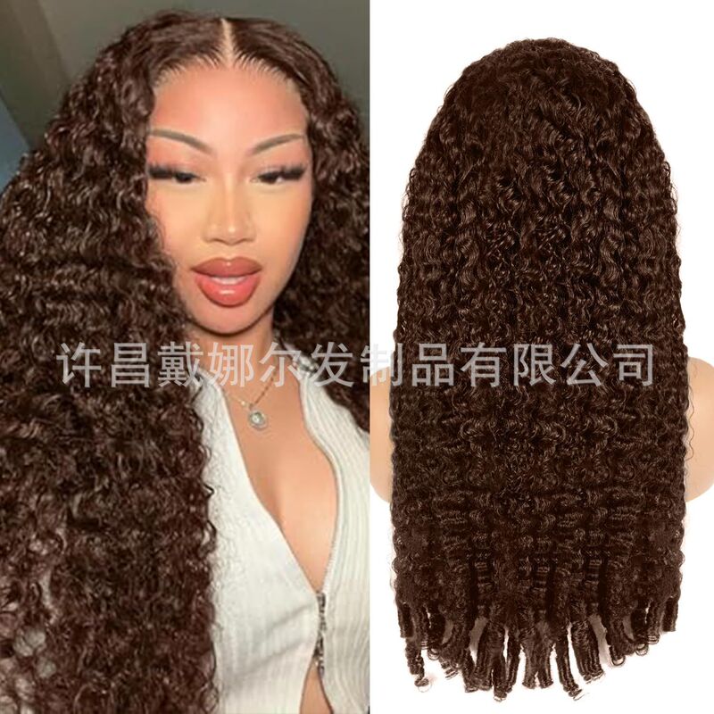Burmese Curly Human Hair Wig 13*4 Burmese Curly Hairpiece # 4Chocolate Burmese Curly Human Hair Wig 13*4 Burmese Curly Hairpiece # 4Chocolate